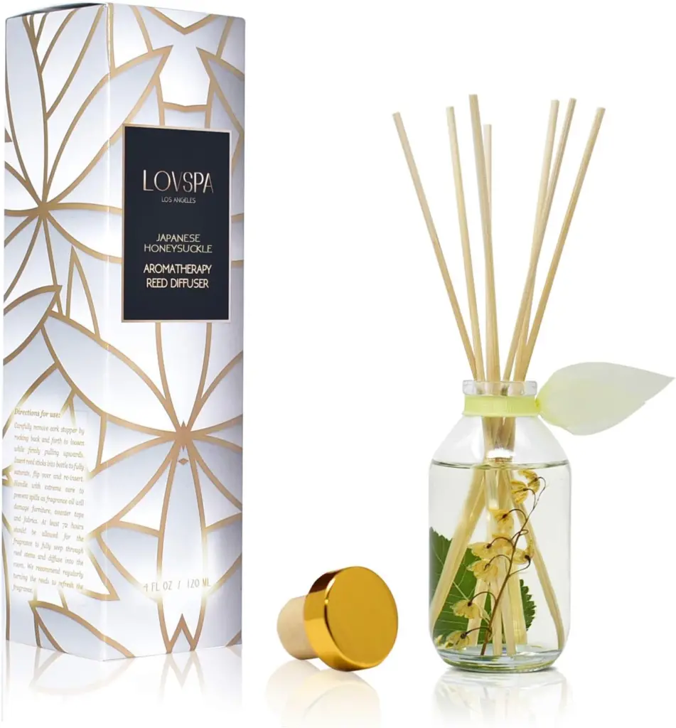 LOVSPA Japanese Honeysuckle Reed Diffuser Set