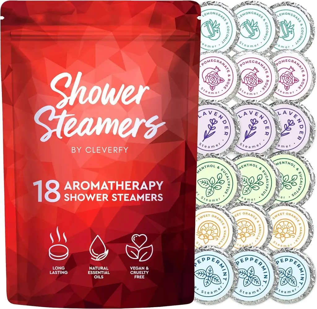 Cleverfy Shower Steamers Aromatherapy - 18 Pack of Shower Bombs with Essential Oils. Self Care and Relaxation Spa Gifts for Women and Men. Red Set
Visit the CLEVERFY Store