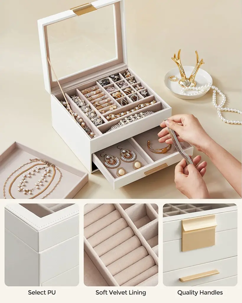 SONGMICS Jewelry Box: Organize Your Sparkles in Style!