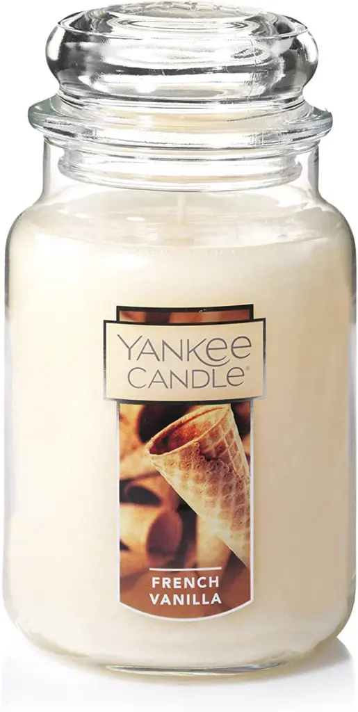 Yankee Candle French Vanilla Scented, Classic 22oz Large Jar Single Wick Candle, Over 110 Hours of Burn Time