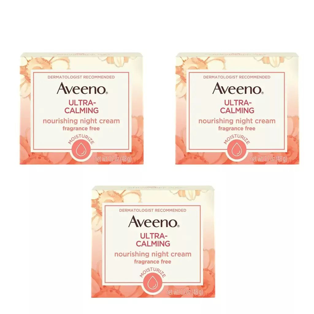 Aveeno Ultra-Calming Nourishing & Moisturizing Face & Neck Night Cream for Dry
